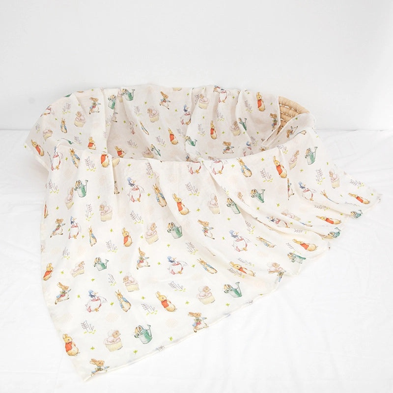 Antibacterial Bamboo Cotton Baby Swaddle Blanket and Bath Towel Set for Newborns Summer Soft Gauze Wrap|Baby Care & Accessories