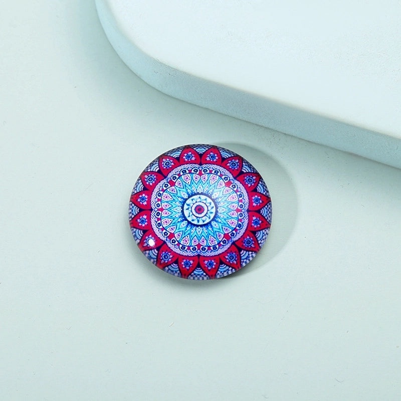 Creative Mandala Glass Crystal Fridge Magnets Set | Home Decor Accessories