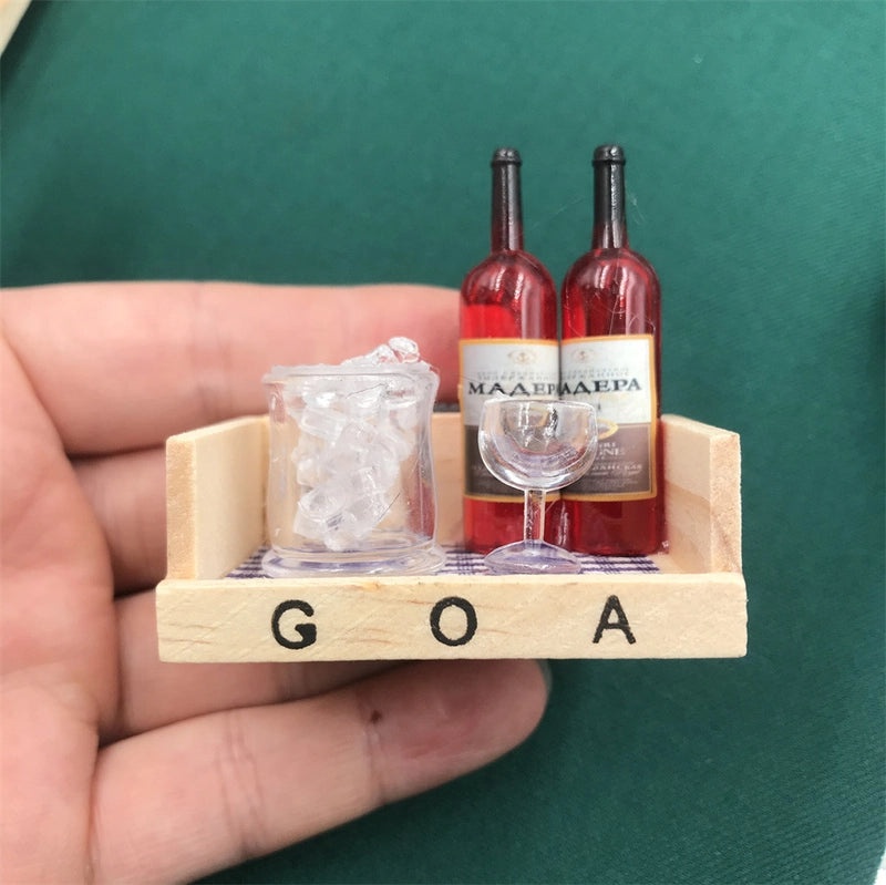 Cute 3D Red Wine Bottle Fruit Wooden Fridge Magnets for Kitchen Decoration|Home & Kitchen Accessories