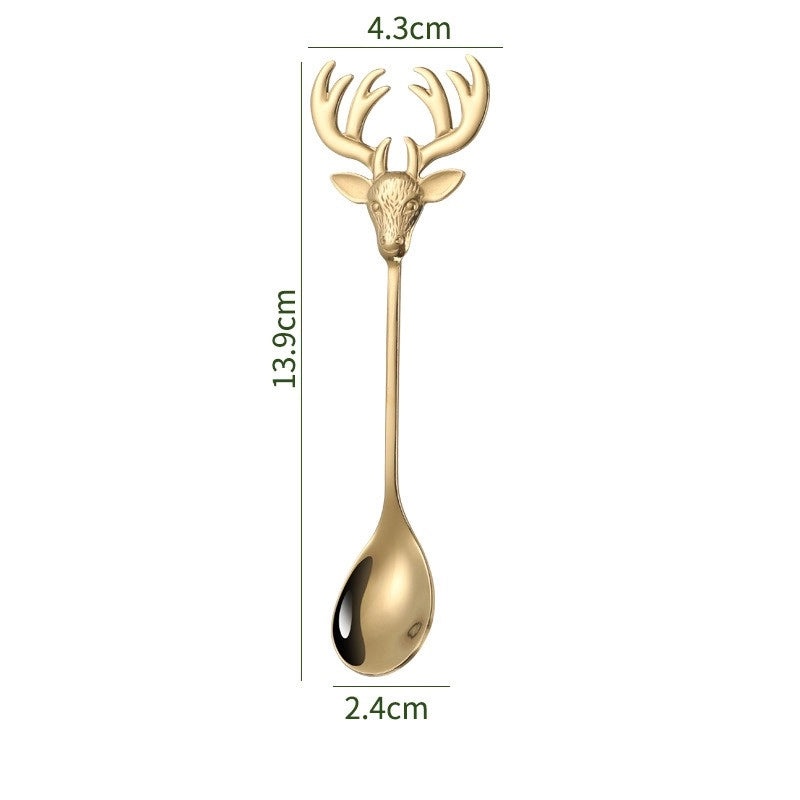 Cute Animal Design 304 Stainless Steel Spoon Single Piece|Kitchen Utensils