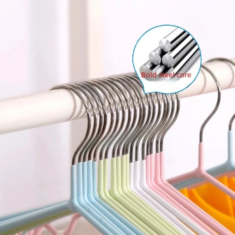 Ming Zhe Non-slip Plastic Clothes Hanger Household Durable Adult Drying Hanger with Nano Groove|Home & Kitchen