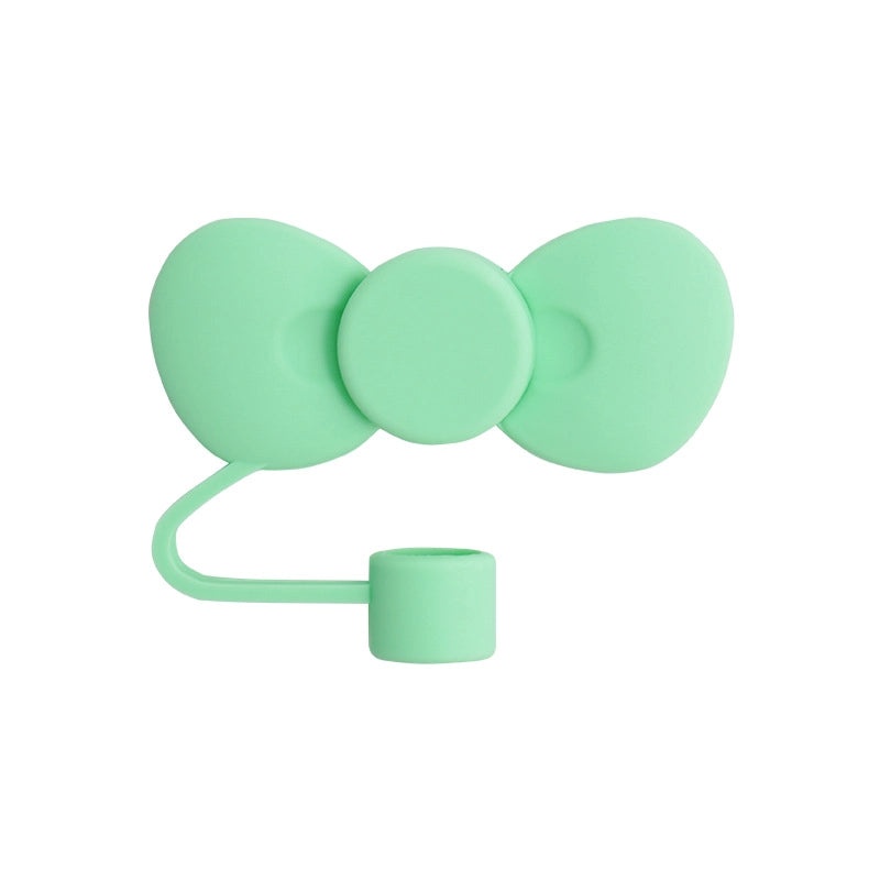 Adorable Bow Knot Silicone Straw Cap 1pc|Straw Accessories
