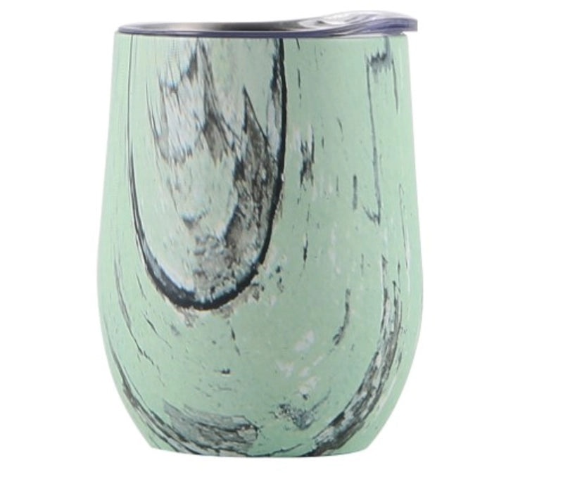 Stylish Stainless Steel Thermos Cup with Stripe and Solid Color Design | Drinkware & Thermoses