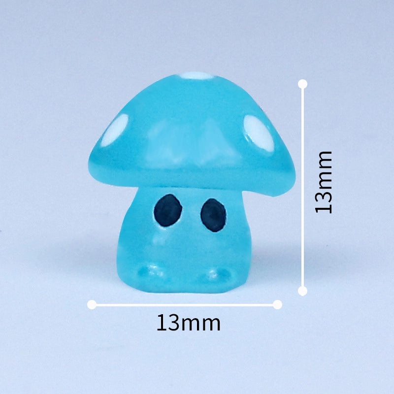 Glowing 5-Point Mushroom Elf Figurine Miniature Resin Landscape Craft Decoration|Home Decor & Figurines