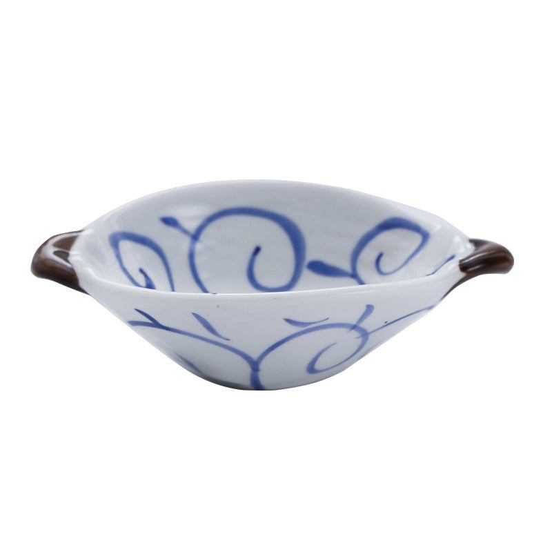 Ceramic Double Handle Small Bowl for Snacks Salad Fruit with Anti-Scald Tableware | Kitchen & Dining