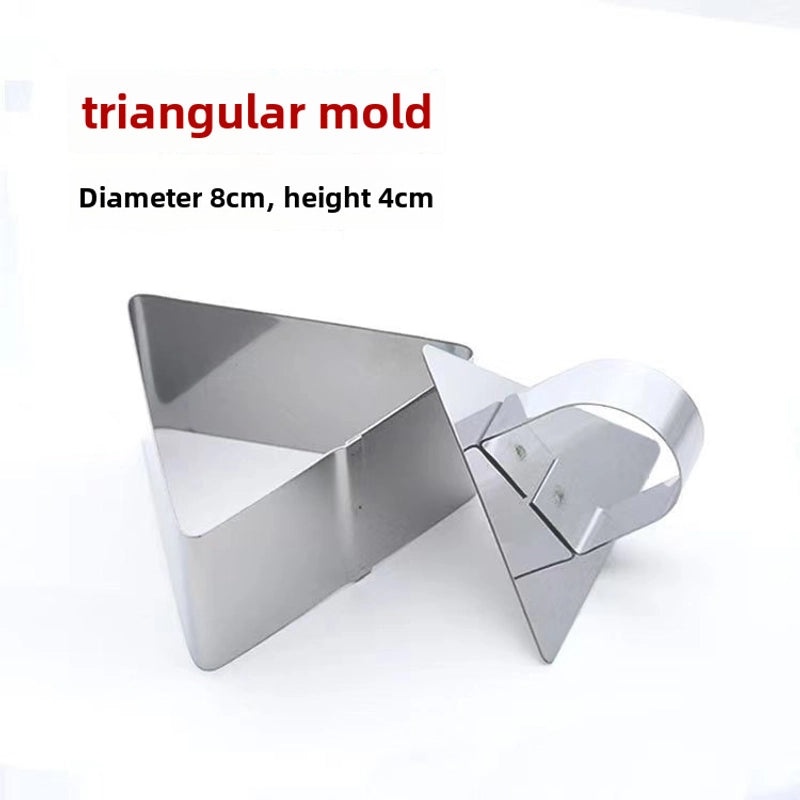 Stainless Steel Cake Mold with Push Piece for Mousse, Rice Ball & Sushi Making|Kitchen Bakeware Tools