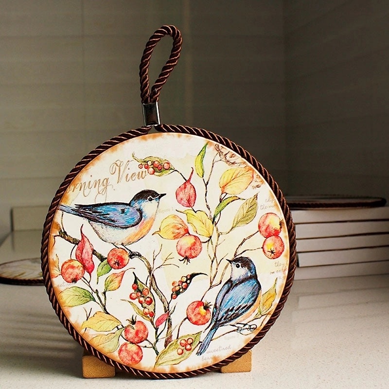 Floral Ceramic Placemat for Casual Vacation Dining 1 Piece|Home & Kitchen Table Linens