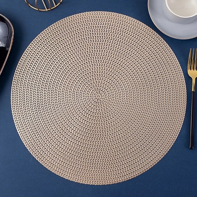 Stylish Solid Color PVC Dining Placemat for Everyday Use|Home & Kitchen Accessories