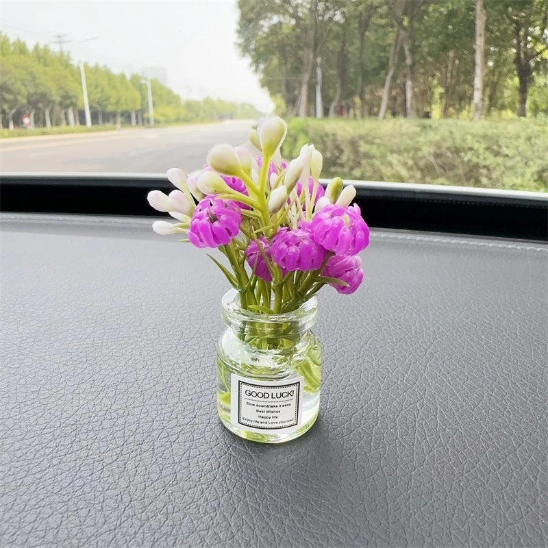 Elegant Minimalist Flower Glass Ornaments for Women|Home Decor Accessories