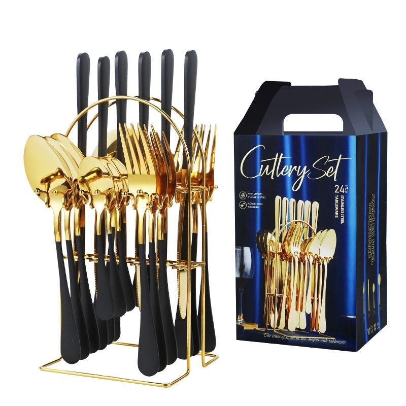 Stylish Solid Color Stainless Steel Cutlery Set 1 Piece | Kitchen & Dining Tableware