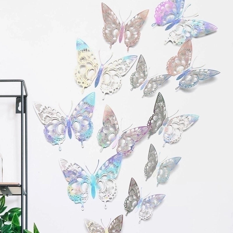 Elegant Iridescent Butterfly Wall Decal for Home Decor|Wall Stickers