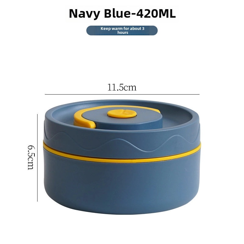 304 Stainless Steel Double-layer Insulated Lunch Box with Lid Portable Sealed Multi-compartment Food Container|Lunch Boxes & Containers