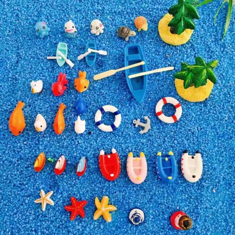 Marine Style Starfish and Ship Resin Ornaments for Home Decor|Home Decor & Accessories