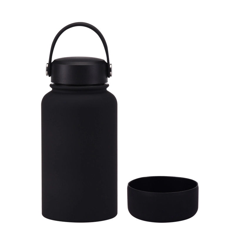 Stylish Solid Color Stainless Steel Water Bottle with Silicone Sleeve 1 Piece|Drinkware & Bottles
