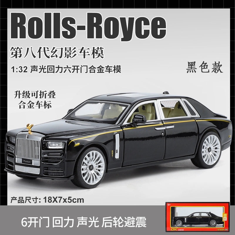1:32 Scale Rolls Royce Phantom Alloy Car Model with Opening Doors Children’s Luxury Toy & Decorative Ornament|玩具模型车
