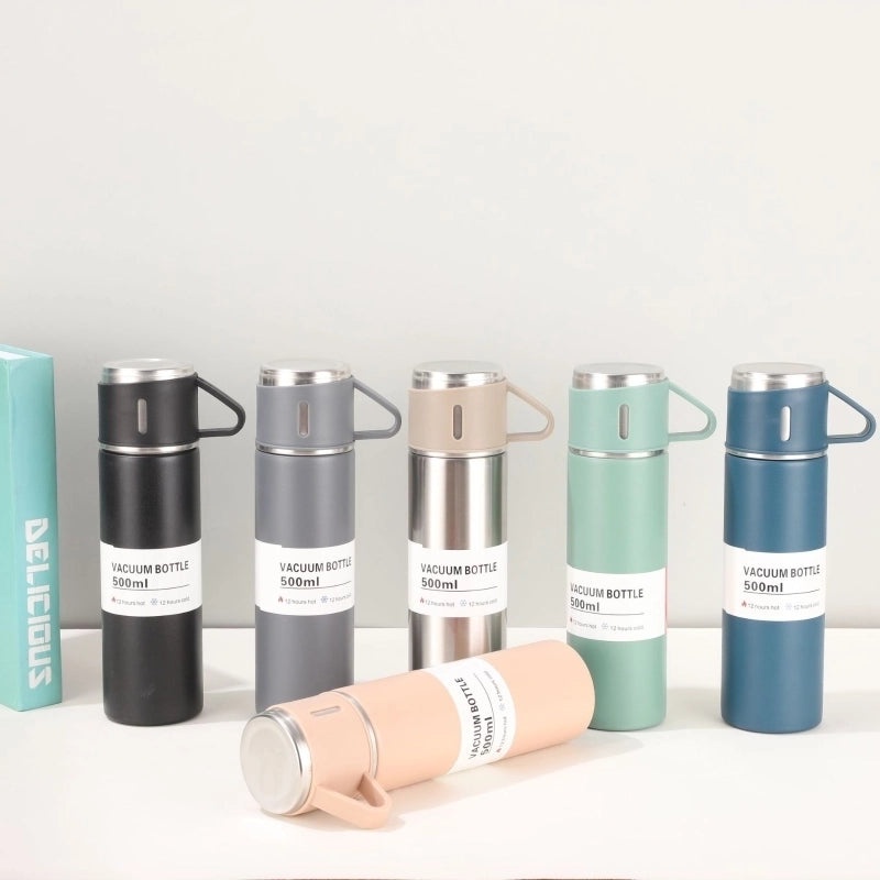 Insulated Stainless Steel Thermos Mug in Solid Colors for Everyday Use|Drinkware & Thermoses