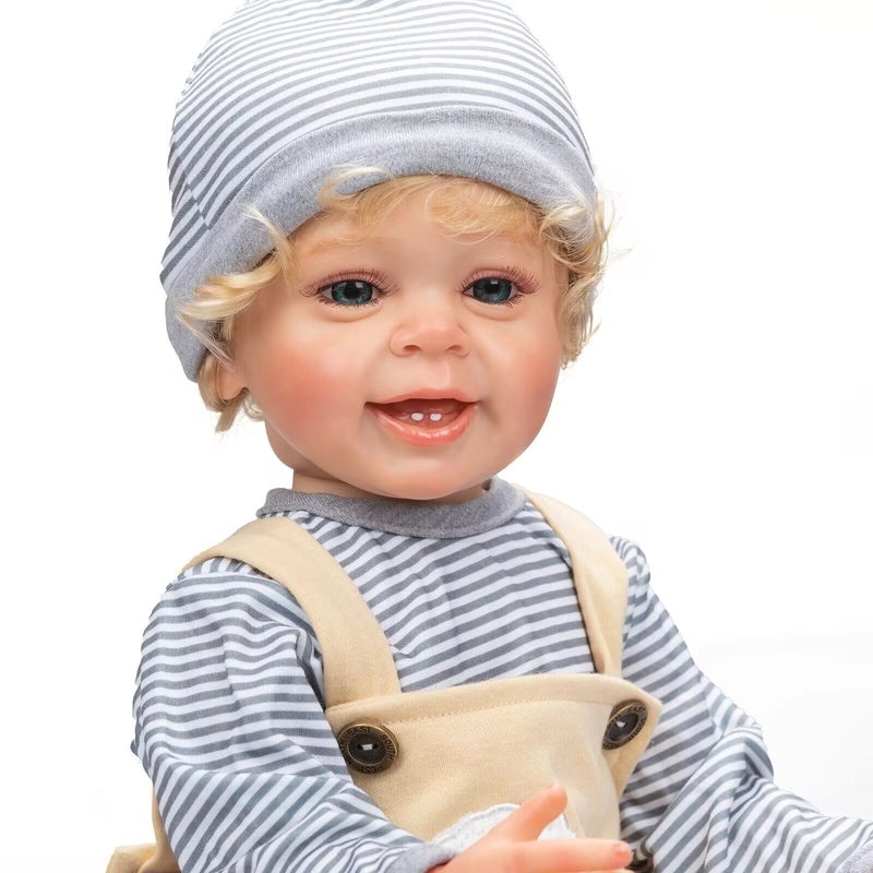 55cm Realistic Yannik Reborn Boy Doll Full Glue 3D Painted Lifelike Baby Doll | Baby Dolls & Collectibles
