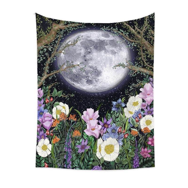 Bohemian Moon Phase Wall Hanging Tapestry | Home Decor