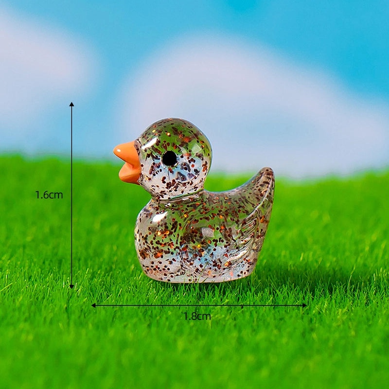 100 Pcs Cute Cartoon Duck Resin Mini Ornaments for Crafts and Home Decor|Home Decor & Craft Supplies