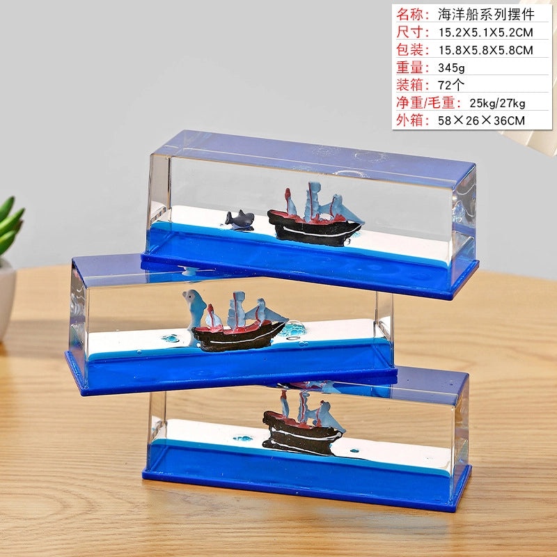 Creative Cartoon Liquid Oil Drop Ornament Transparent Acrylic Pressure Relief Craft|Home Decor Gifts