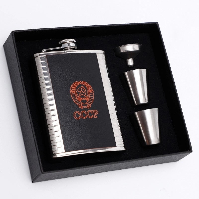 Stylish Solid Color Wine Flask Set 1 Piece 304 Stainless Steel | Drinkware & Bar Accessories