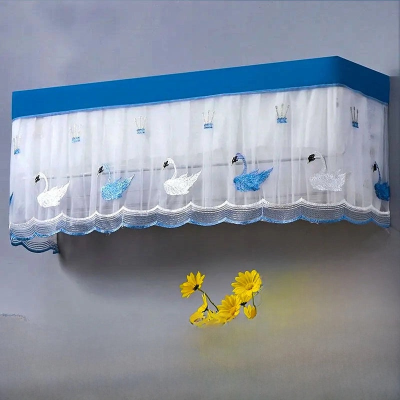 Air Conditioner Dust Cover Wind Shield Curtain Wall-mounted Machine Protector Windproof Dirt-resistant Fabric|Home Appliances Accessories