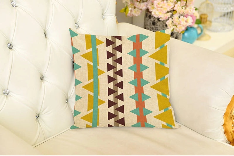Bohemian Geometric Printed Polyester Pillow Covers for Couch and Sofa Decor|Home Decor & Pillows