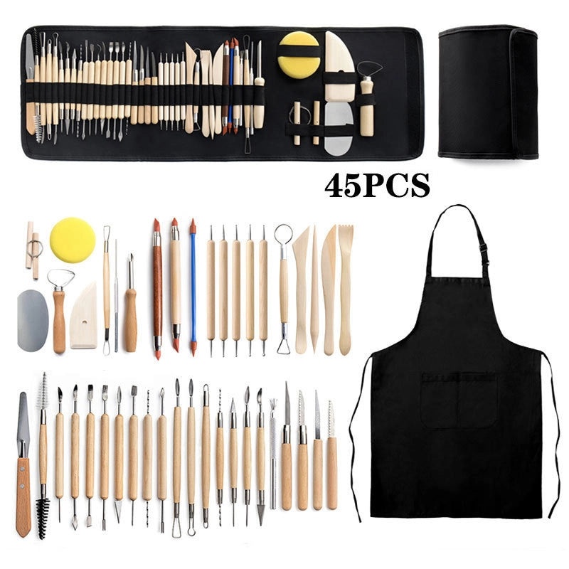 61-piece Ceramic Sculpting Tool Set Multi-specification Clay Carving Supplies for Art DIY|Art Supplies