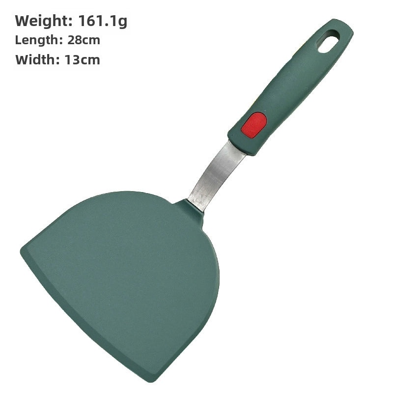 Dark Green Silicone Cooking Spatula with Stainless Steel Handle | Kitchen Utensils