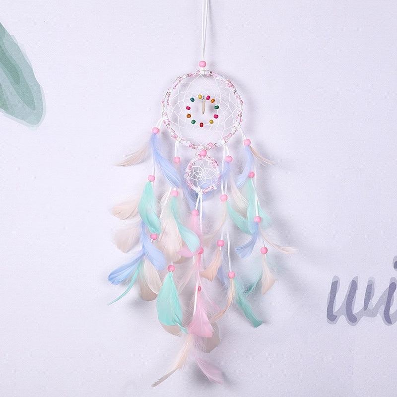 Minimalist Wooden Beads Feather Dreamcatcher Wall Hanging|Home Decor