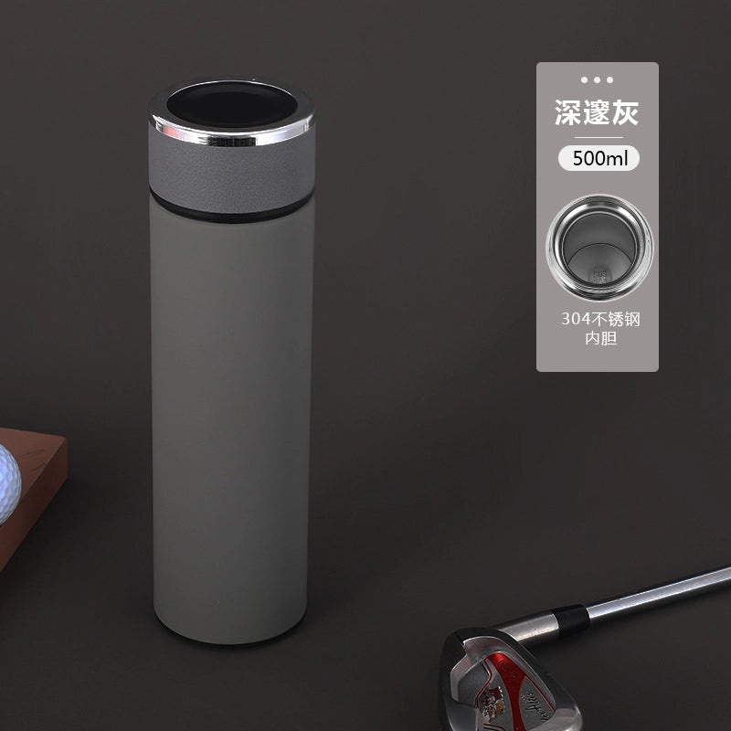 智能温度测量保温杯 LED触控显示水杯 哑光创意商务礼品 定制LOGO|智能温控水杯