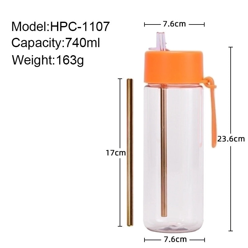 Stylish Solid Color Plastic Water Bottle for Everyday Use | Travel Accessories