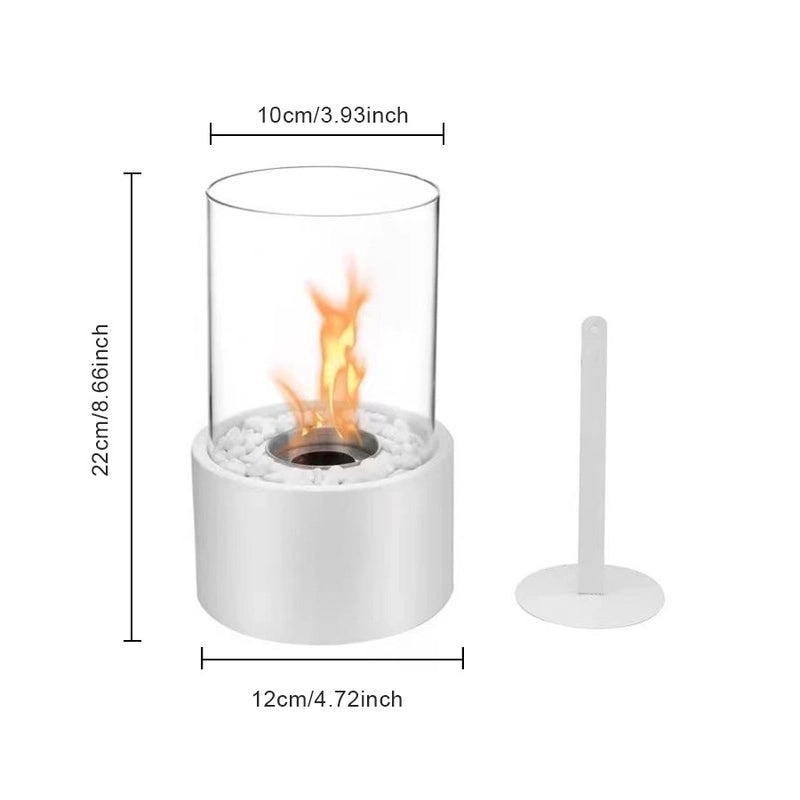 Minimalist Solid Color Glass Fireplace Lamp for Home Decor|Home Decor & Lighting