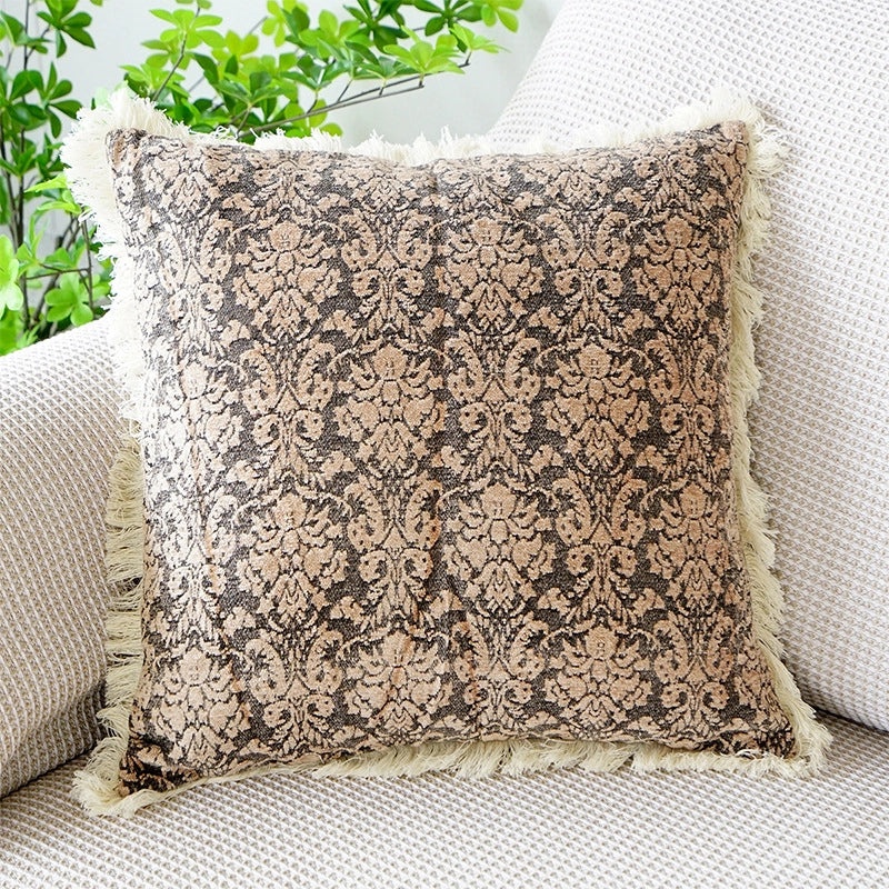 Minimalist Floral Canvas Throw Pillow Cover for Casual Home Decor | Home Textiles & Bedding