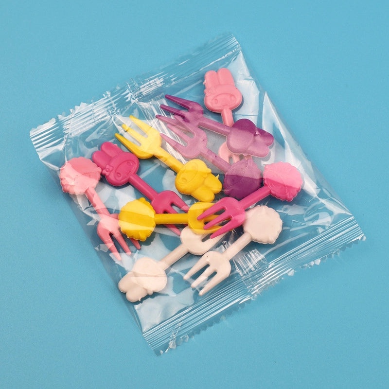 Cartoon Fruit Mini Fork Japanese Style Cute Kids Snack Pick|Kitchen & Dining Accessories