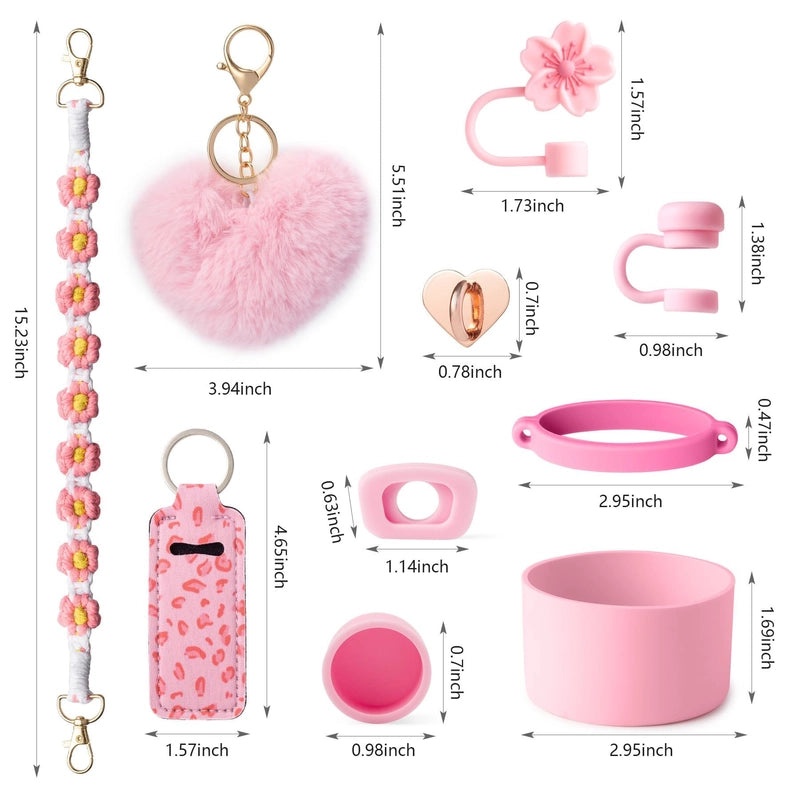 Multicolor Nylon Plush Silica Gel Straw Caps Set for Casual and Elegant Drinkware | Kitchen & Dining Accessories