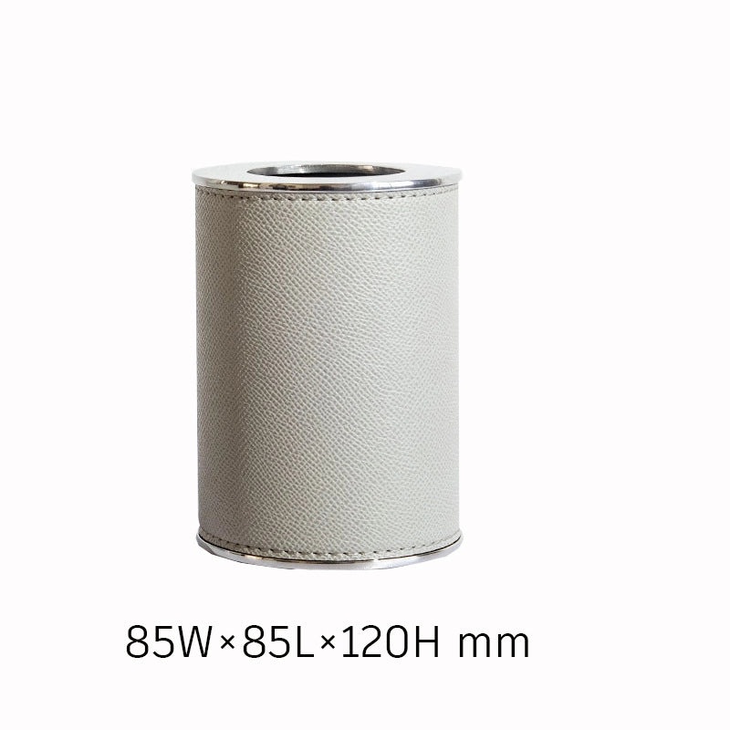 Modern European Soft Stainless Steel Leather Bathroom Set Soap Dispenser Toothbrush Holder 4-Piece Home Decor|Bathroom Accessories