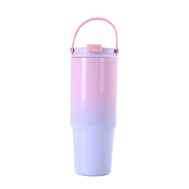Gradient Color Stainless Steel Thermos Cup 304/201 Double Wall Vacuum Flask 500ml | Drinkware & Thermoses