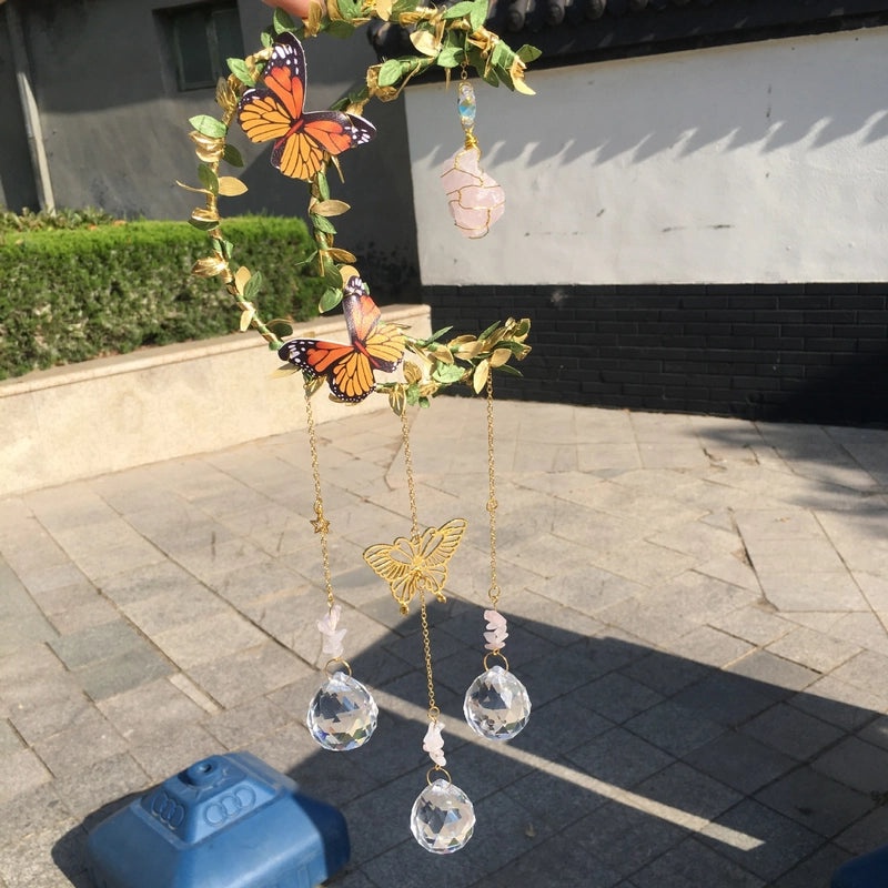 Moonlit Pastoral Crystal Wind Chime | Outdoor Decor