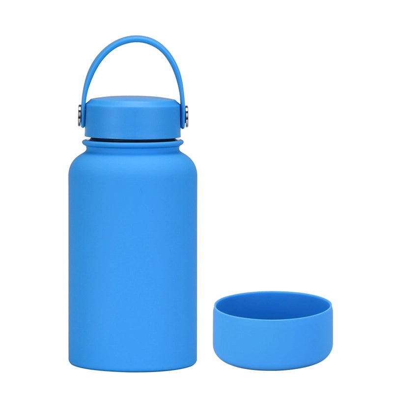 Stylish Solid Color Stainless Steel Water Bottle with Silicone Sleeve 1 Piece|Drinkware & Bottles