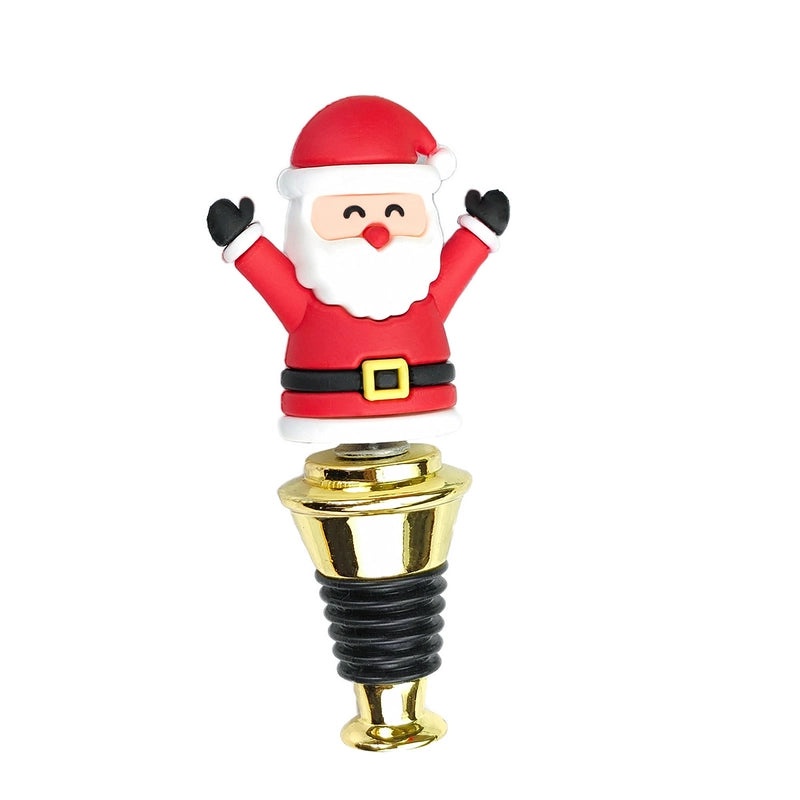 Festive Santa Claus Wine Bottle Stopper Alloy Design | Kitchen & Dining Accessories