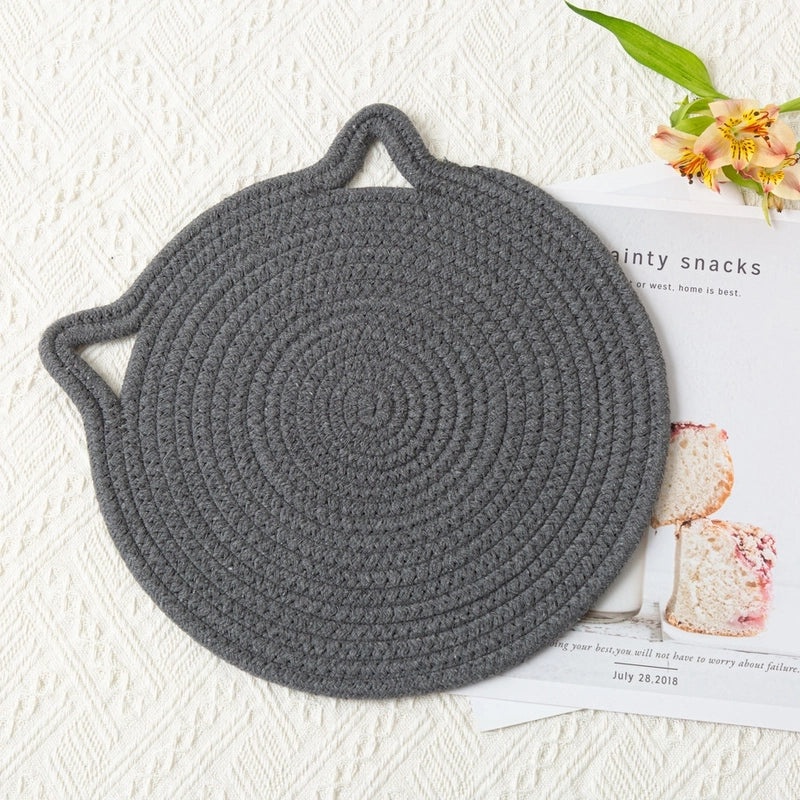 Adorable Cat Pattern Cotton Placemat for Dining Table | Home Decor & Kitchen Accessories