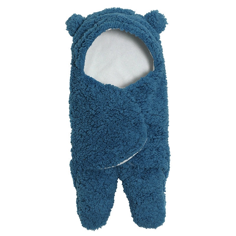 Baby Lamb Plush Sleeping Bag for Newborns Thickened Autumn Winter Swaddle Cover Anti-Scare Soft Infant Sleep Sack|Baby Sleepwear & Swaddles