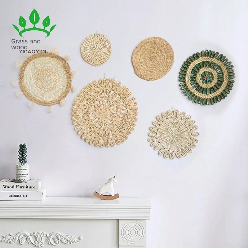 Ethnic Straw Wall Hanging Moroccan Style Home Decor Sofa Bedside Accent|Home Decor