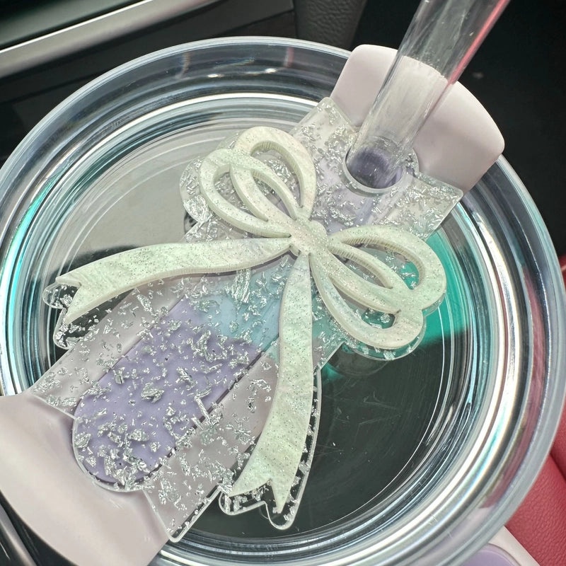 Adorable Bow Knot Plastic Straw Topper 1 Pc | Drink Accessories