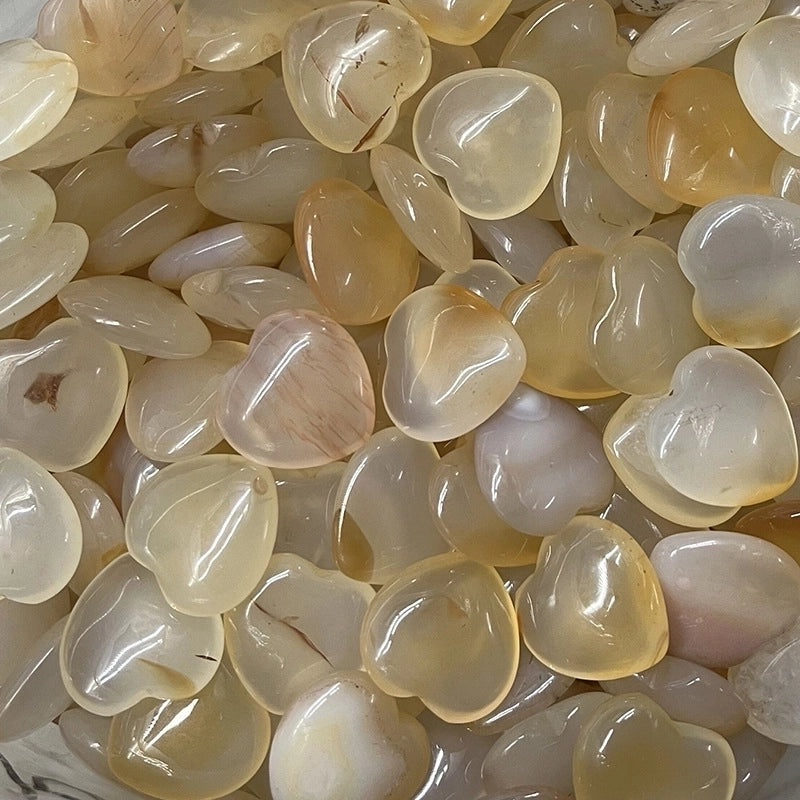 Pink Heart-Shaped Crystal Gemstone 2cm Handmade Decorative Ornament|Home Decor