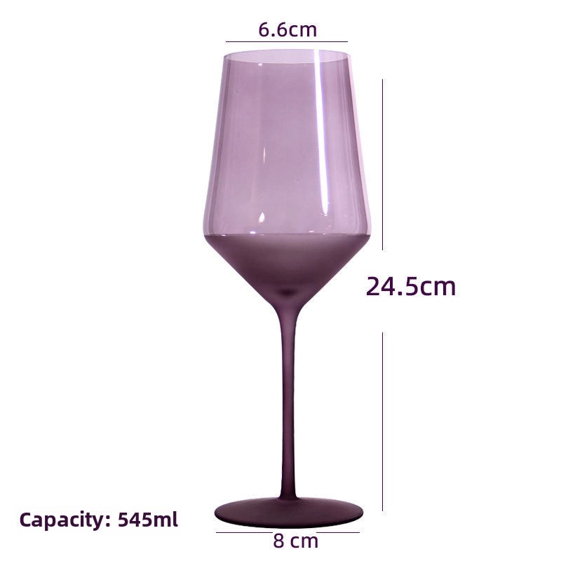 Elegant Purple Crystal Wine Glass Set | Luxury Glassware