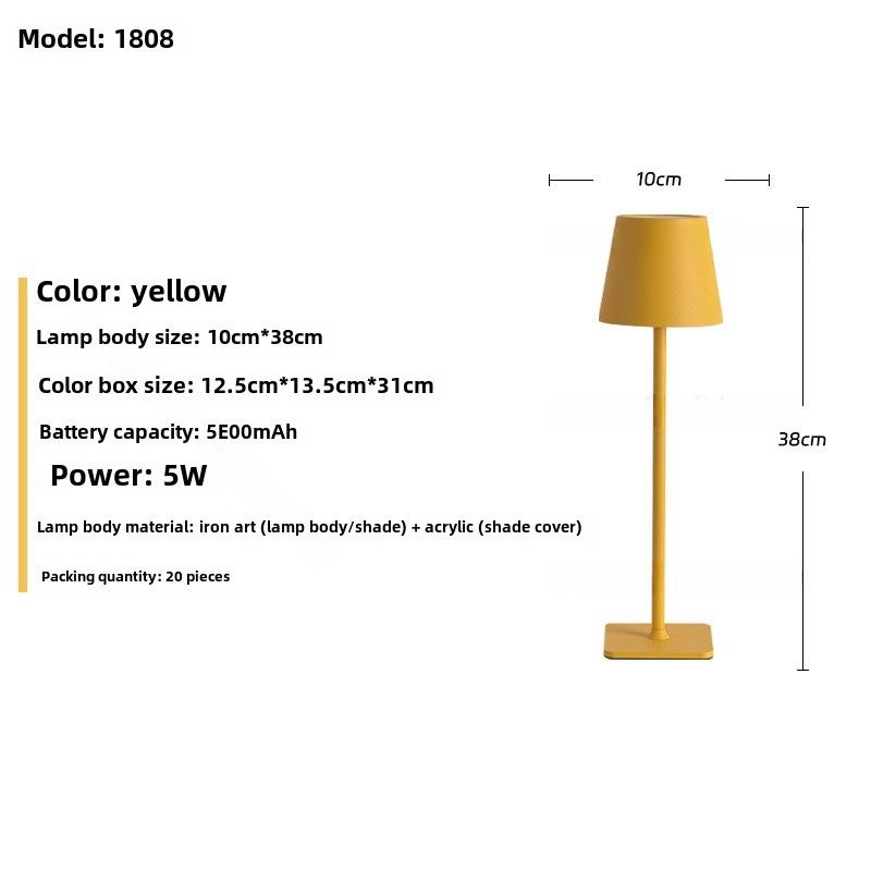 Rechargeable High-leg Table Lamp with Touch Control for Hotel Restaurant Bar Night Decoration|Home Lighting