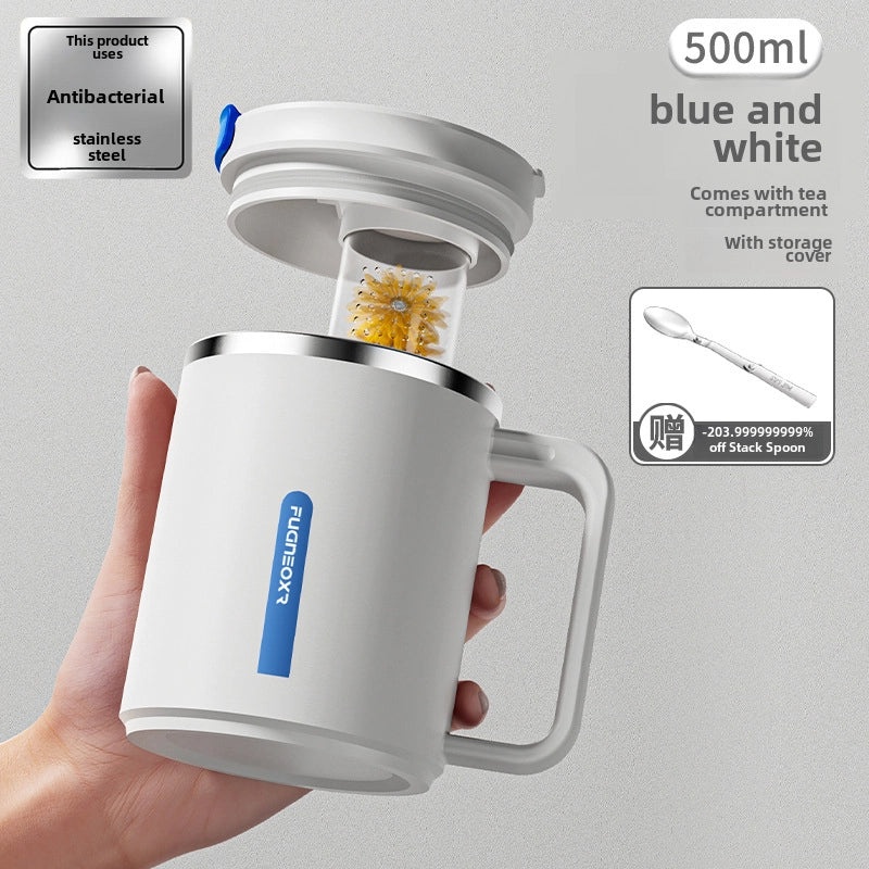 Stainless Steel Travel Mug With Lid And Spoon | Drinkware & Travel Cups