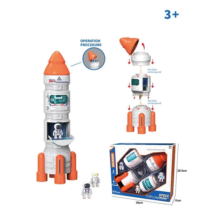 DIY Space Rocket Toy with Light, Music & Projection | Educational Science Baby Toy | Kids Rocket Assembly Kit|Educational Toys